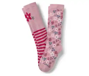 2 Paar Kinder-Gummistiefel-Socken, geblümt