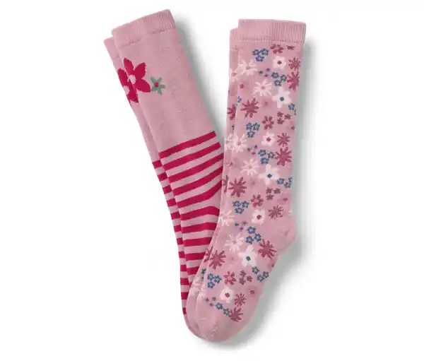 Bild 1 von 2 Paar Kinder-Gummistiefel-Socken, geblümt