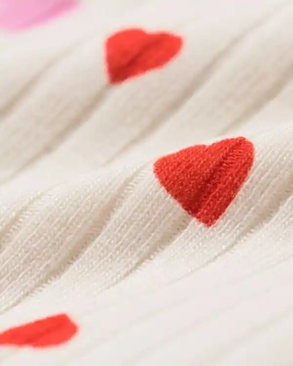 Bild 3 von Newborn-Wickelstrampler zum Mitwachsen, LENZING™ ECOVERO™, gerippt, Herzen ecru