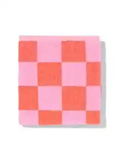 Küchenhandtuch 50 x 50 cm Baumwolle rosa kariert