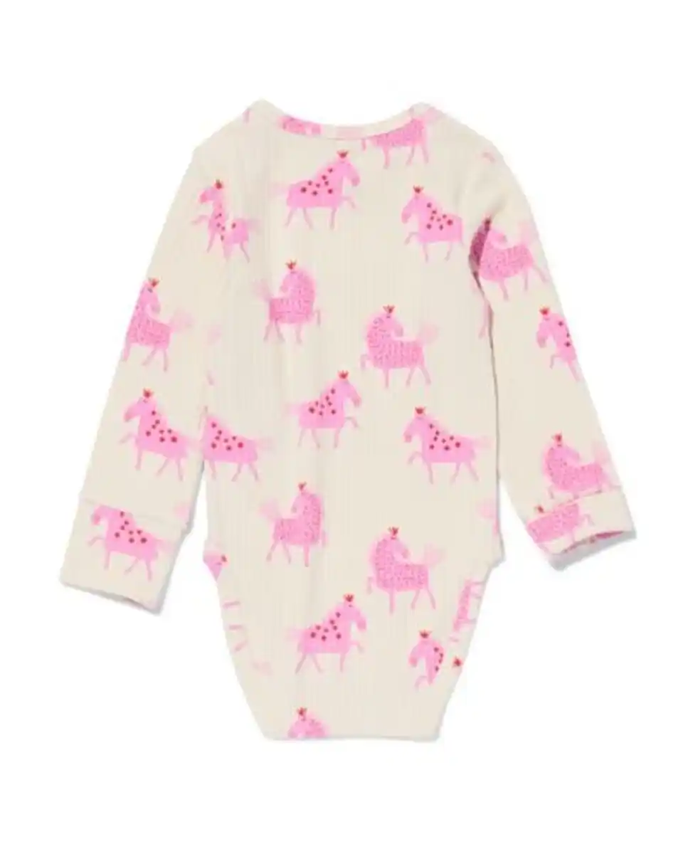 Bild 4 von Mitwachsender Strampler ecovero™ Pferd eierschalenfarben