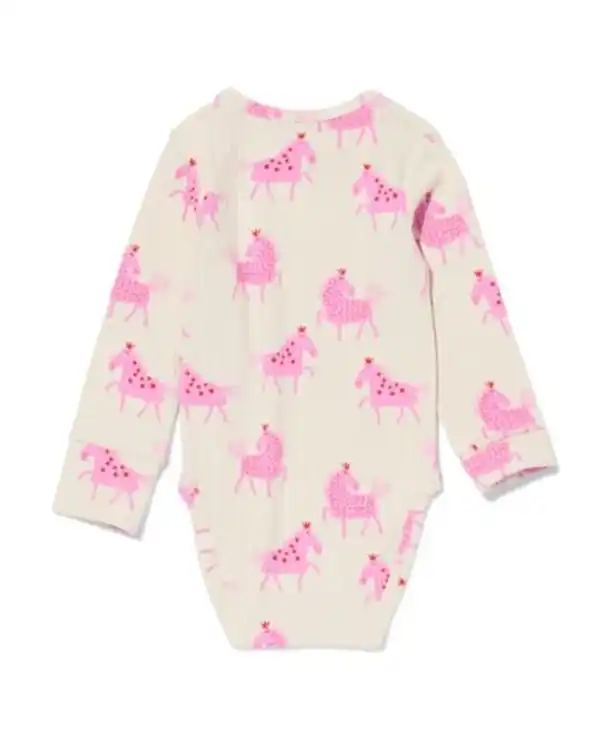 Bild 4 von Mitwachsender Strampler ecovero™ Pferd eierschalenfarben