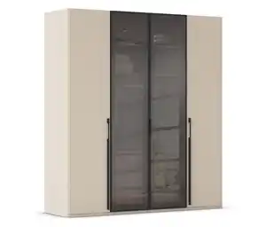 rauch Schrank »Skat Shine«, 4-türig mit Glasrahmentüren, beige/champagner
