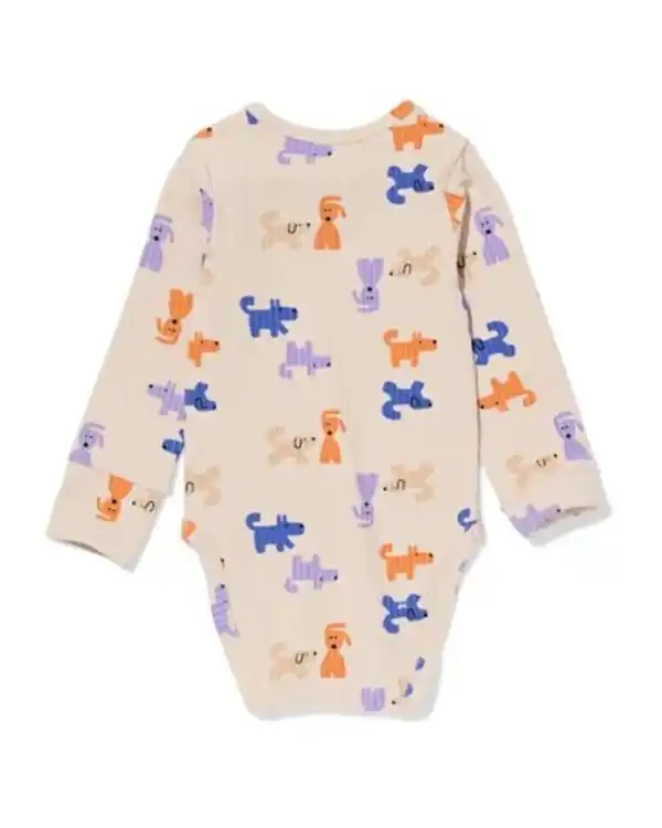 Bild 2 von Mitwachsender Strampler ecovero™ Hunde eierschalenfarben