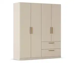 Rauch Drehtürenschrank "Skandi" 4-türig mit zwei Schubladen, beige/champagner