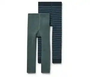 2 Kinder-Thermoleggings, gestreift