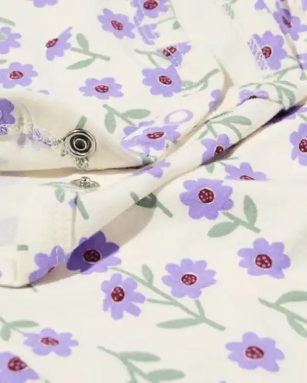 Bild 4 von Strampler aus Baumwolle mit Stretch, Blumen – 3 Stück violett