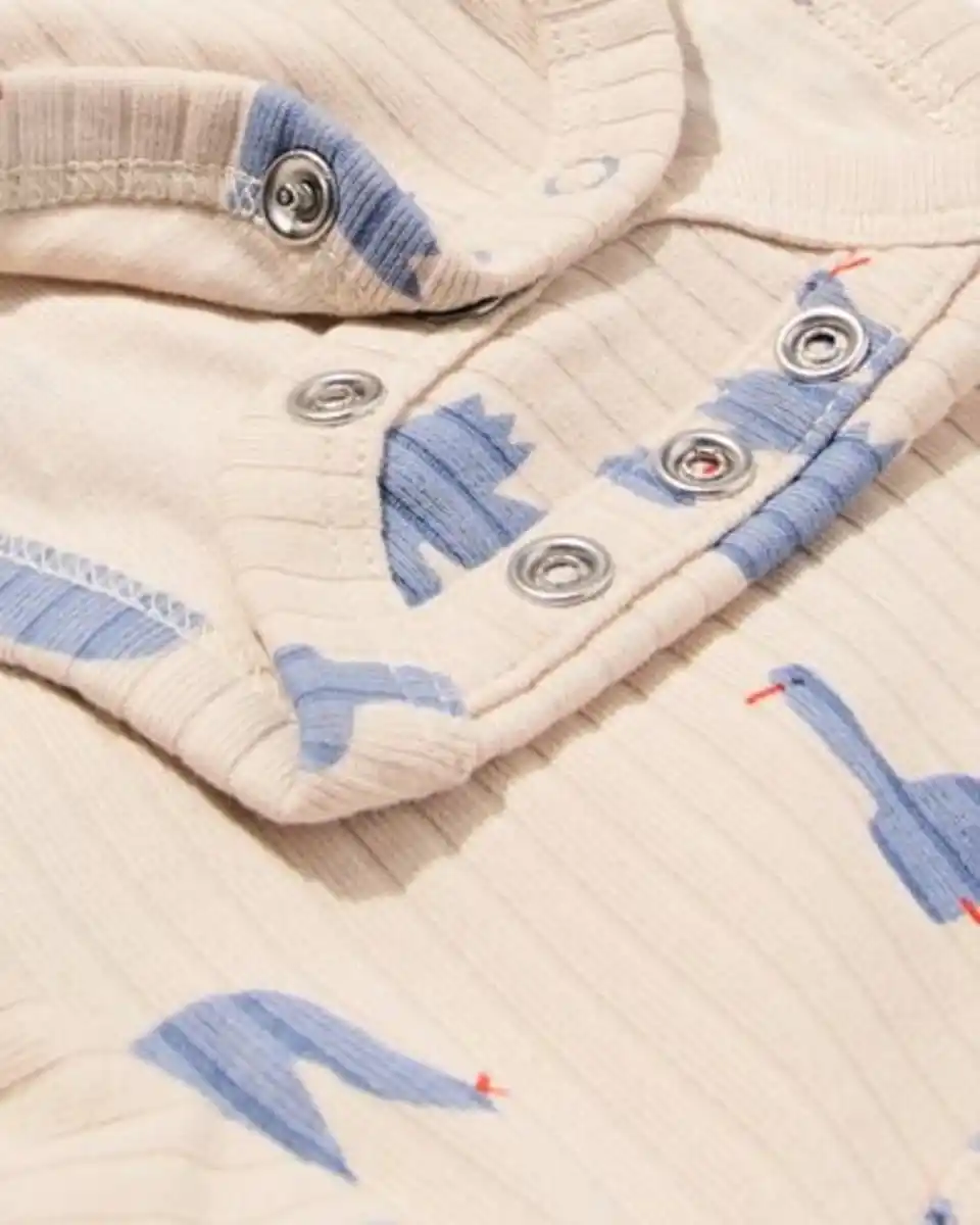 Bild 4 von Newborn-Wickelstrampler zum Mitwachsen, LENZING™ ECOVERO™, gerippt, Enten ecru