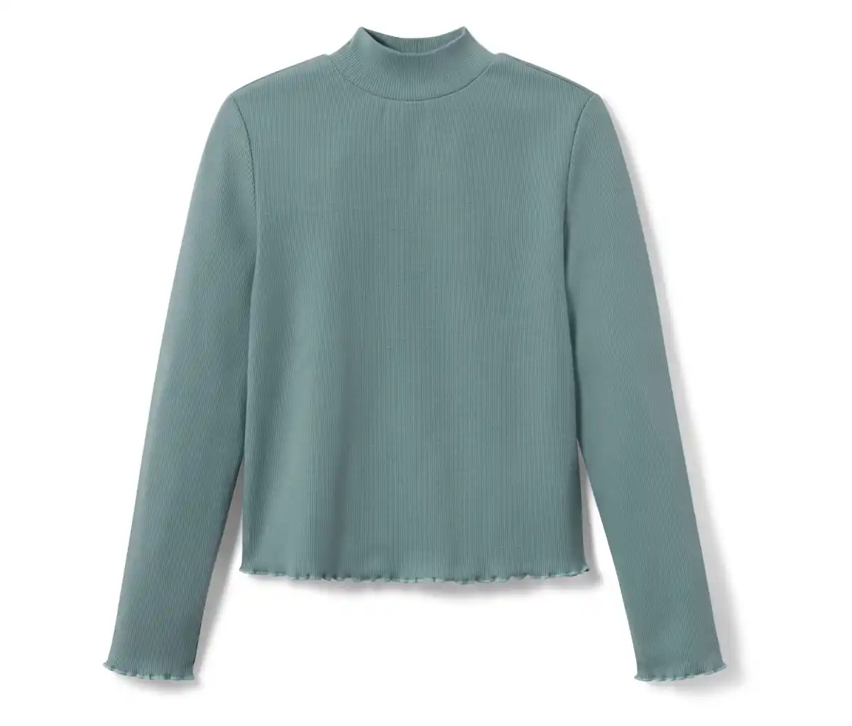 Bild 1 von Kinder-Langarm-Rippshirt, salbeigrün