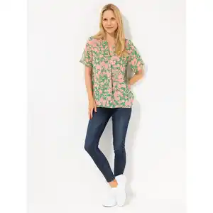 SOULS BY EYWASOULS® Bluse, 1/2 Arm Zierausschnitt leger weit