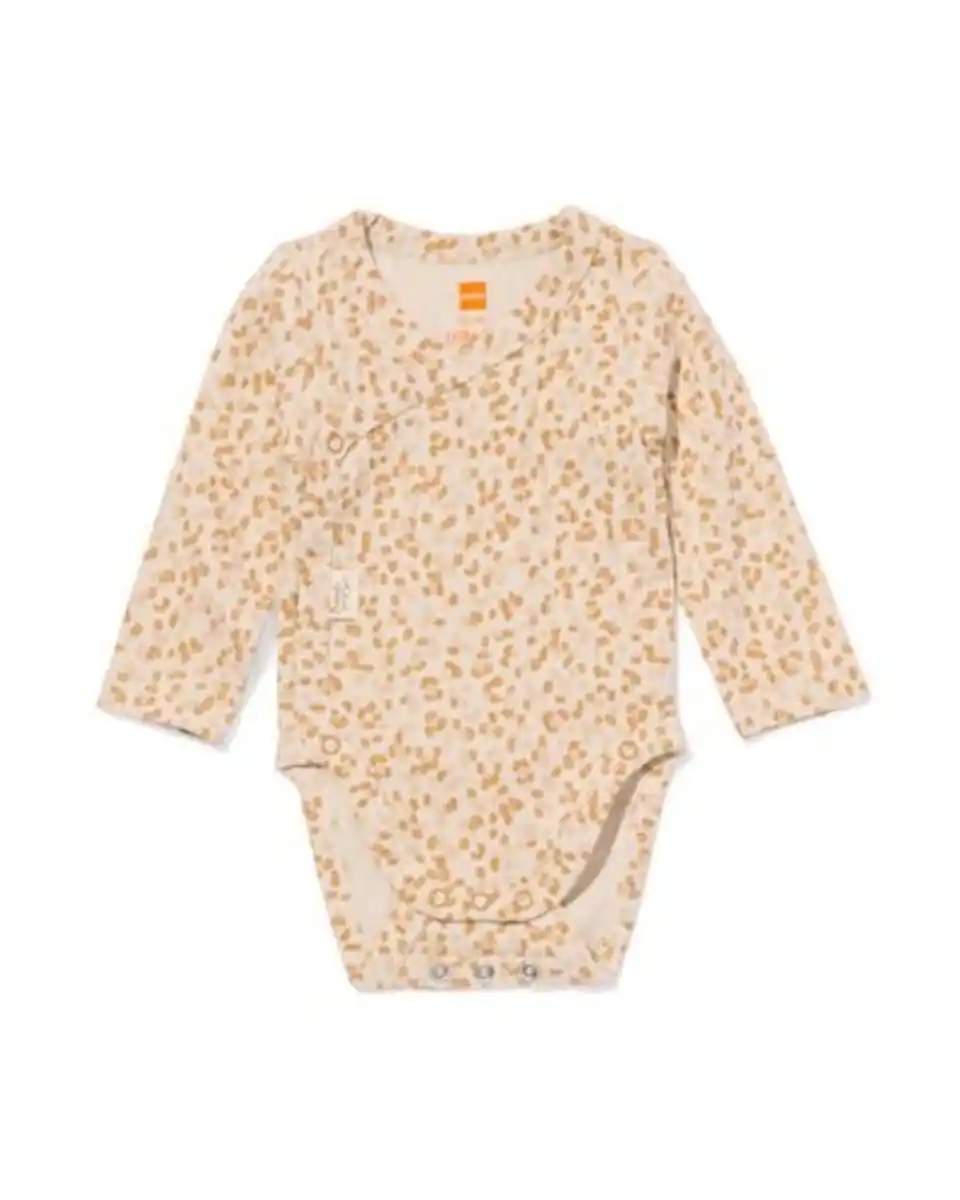 Bild 1 von Newborn-Wickelstrampler zum Mitwachsen, LENZING™ ECOVERO™, gerippt, Tiermotiv ecru