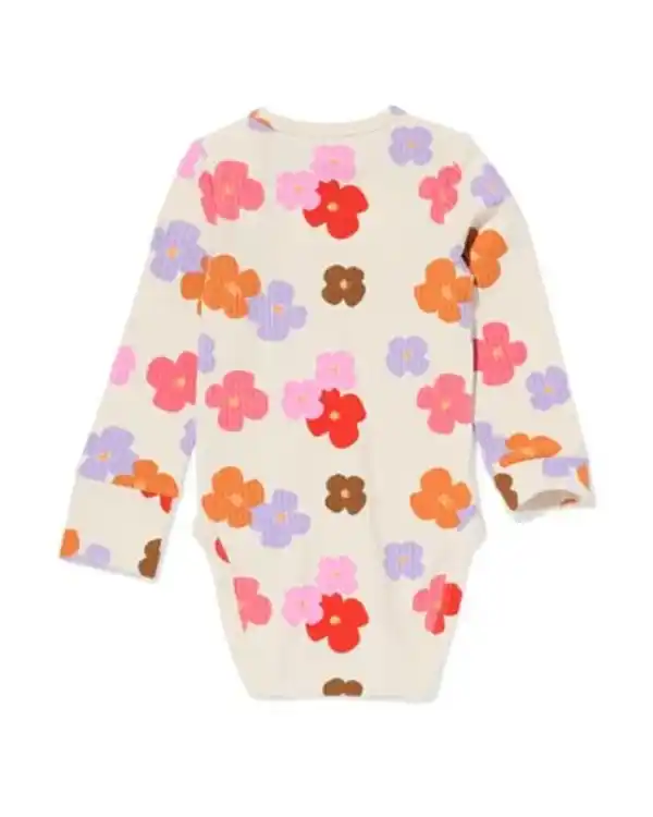 Bild 4 von Mitwachsender Strampler ecovero™ Blumen eierschalenfarben