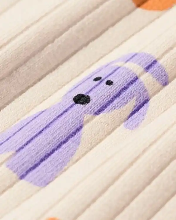 Bild 4 von Mitwachsender Strampler ecovero™ Hunde eierschalenfarben