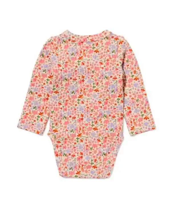 Bild 4 von Newborn-Wickelstrampler zum Mitwachsen, LENZING™ ECOVERO™, gerippt, Blumen ecru