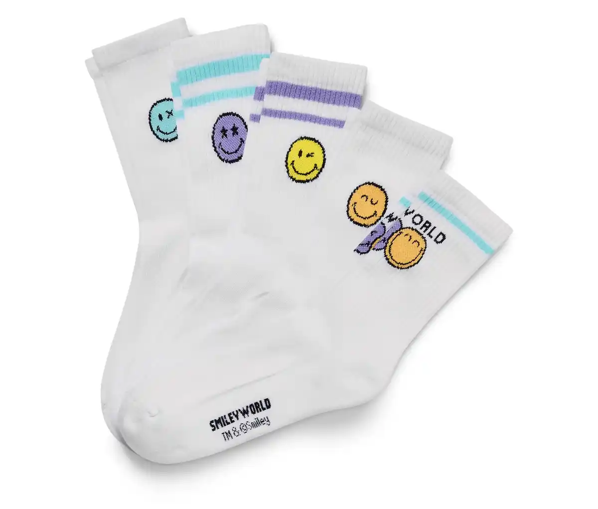 Bild 1 von 5 Paar Kinder-Tennissocken SMILEYWORLD®