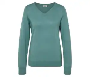 Merino-Feinstrickpullover, aqua