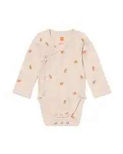 Newborn-Wickelstrampler zum Mitwachsen, LENZING™ ECOVERO™, gerippt, Bären ecru