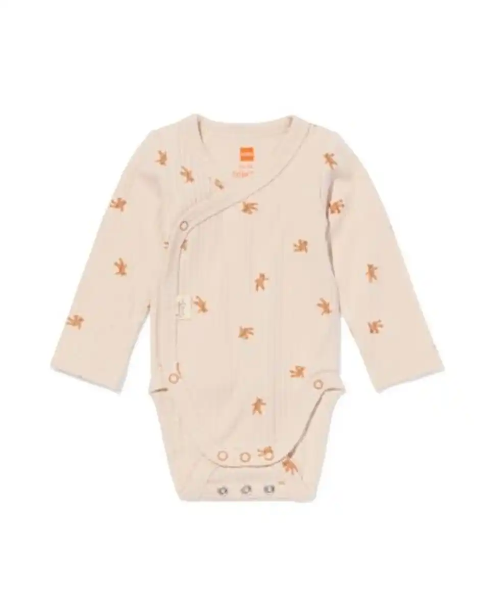 Bild 1 von Newborn-Wickelstrampler zum Mitwachsen, LENZING™ ECOVERO™, gerippt, Bären ecru