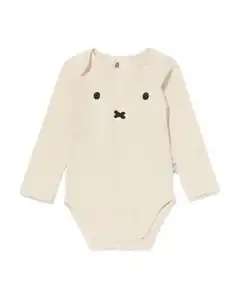 Miffy-Strampler aus Baumwolle mit Stretch eierschalenfarben