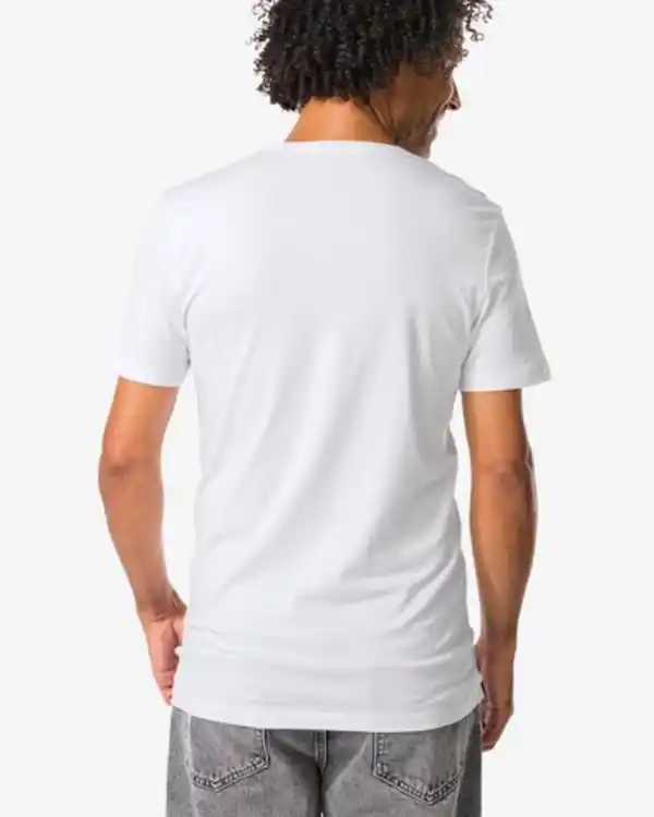 Bild 4 von Herren T-Shirts Slim Fit mit O-Ausschnitt – 2 Stück weiß