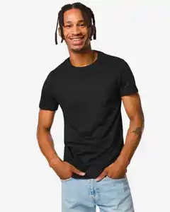 2er-Pack Herren-T-Shirts, Regular Fit, Rundhalsausschnitt schwarz