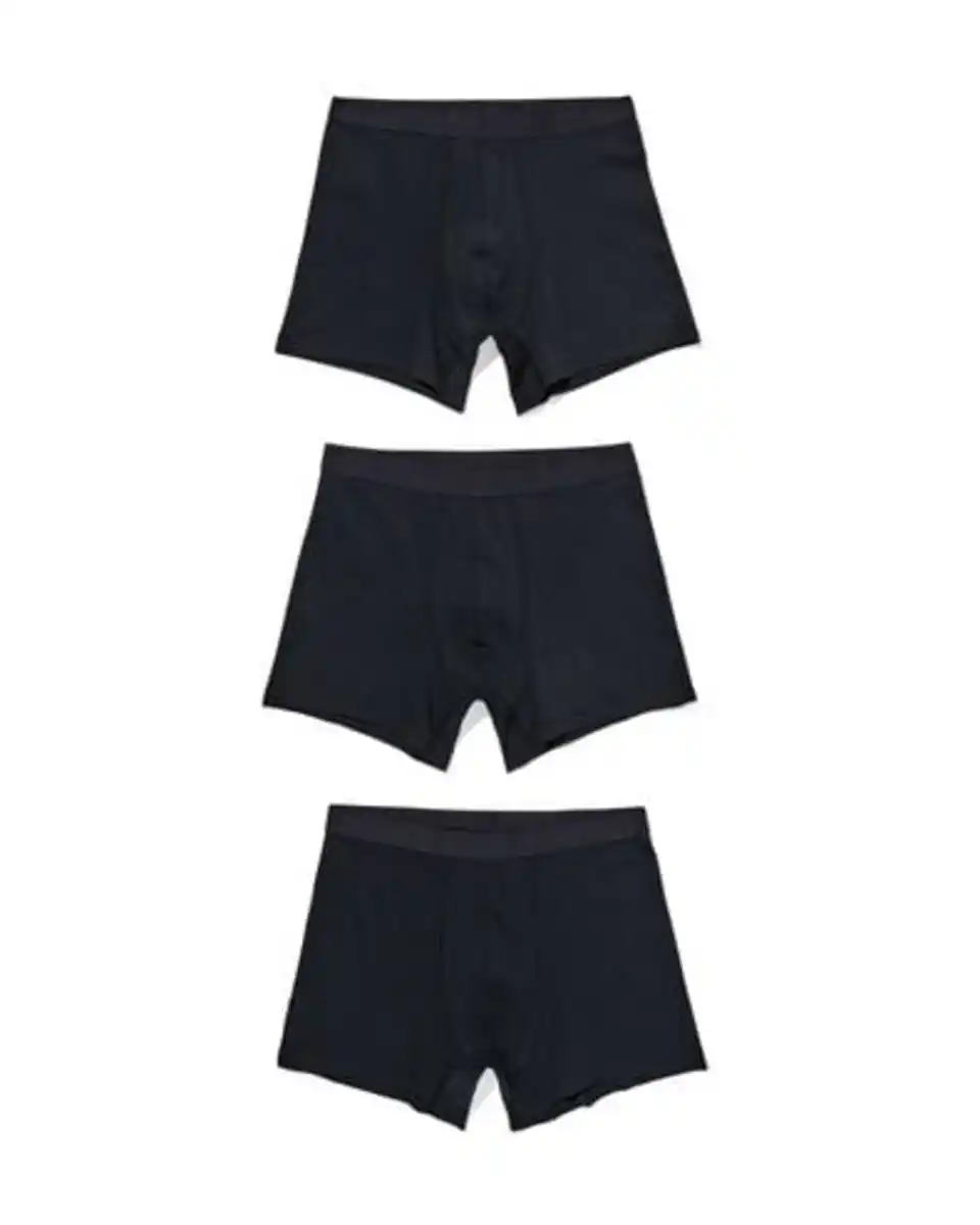 Bild 2 von Lange Herren-Boxershorts – 3 Stück schwarz