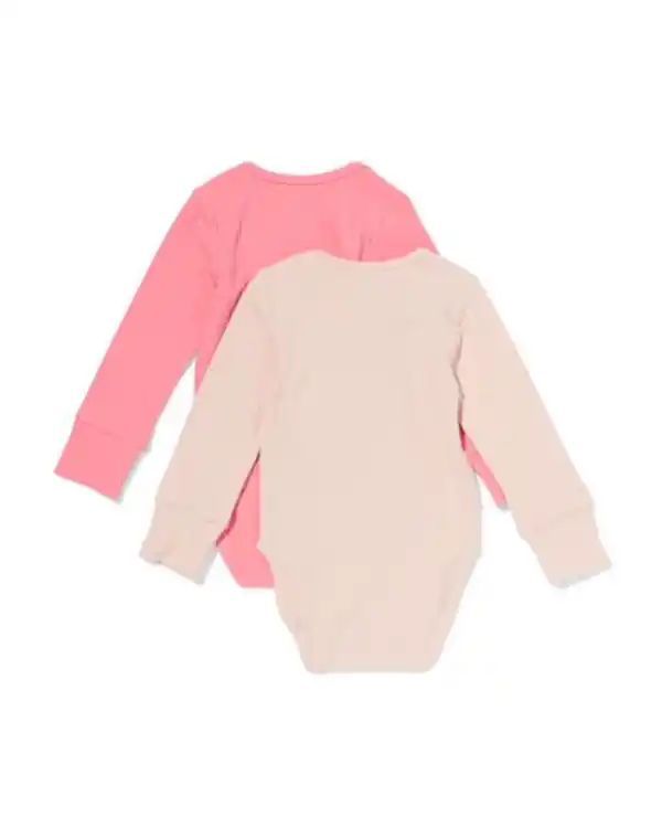 Bild 4 von Mitwachsender Strampler LENZING™ ECOVERO™, gerippt – 2 Stück rosa