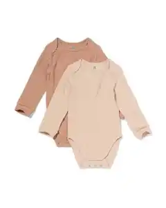 Mitwachsender Strampler ecovero™ – 2 Stück beige