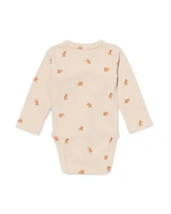 Bild 2 von Newborn-Wickelstrampler zum Mitwachsen, LENZING™ ECOVERO™, gerippt, Bären ecru