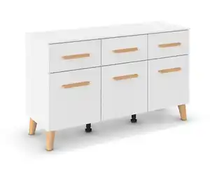 rauch Kommode »Skandi«, mit 3 Schubladen und Türen, weiß