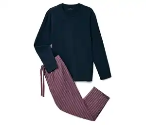 Pyjama-Set mit gewebter Hose