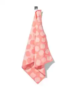 Geschirrtuch 65 x 65 cm Baumwolle Apfel, Korallenrot