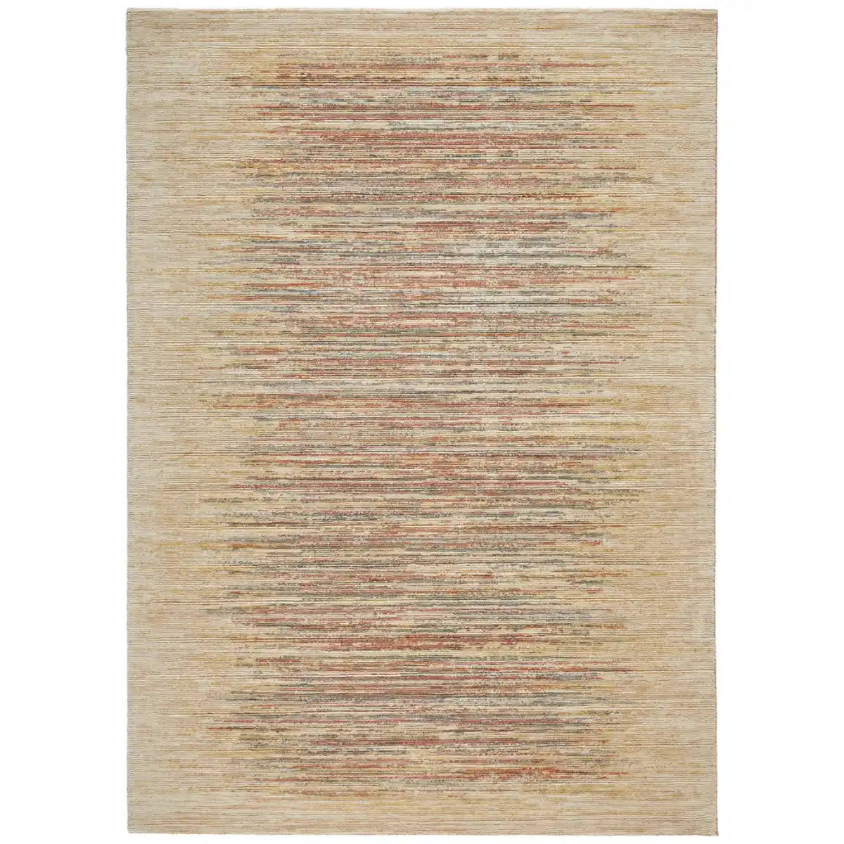 Bild 1 von Cazaris Orientteppich, Beige, Kunststoff, Textil, Streifen, rechteckig, 170x240 cm, Handmade in India, für Fußbodenheizung geeignet, Teppiche & Böden, Teppiche, Orientteppiche