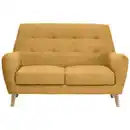 Bild 1 von Carryhome 2-Sitzer-Sofa, Gelb, Textil, Eiche, massiv, 160x105x84 cm, Typenauswahl, Rücken echt, Wohnzimmer, Sofas & Couches, Sofas, 2-Sitzer Sofas