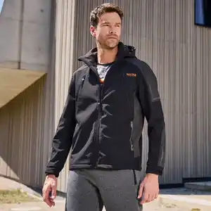 Herren-Softshelljacke mit Kapuze