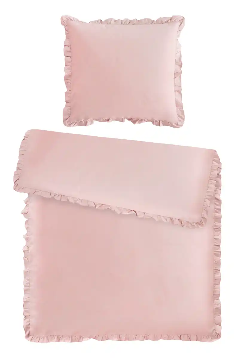 Bild 1 von Bettwäsche Rüschen XL Rosa ca. 155x200cm