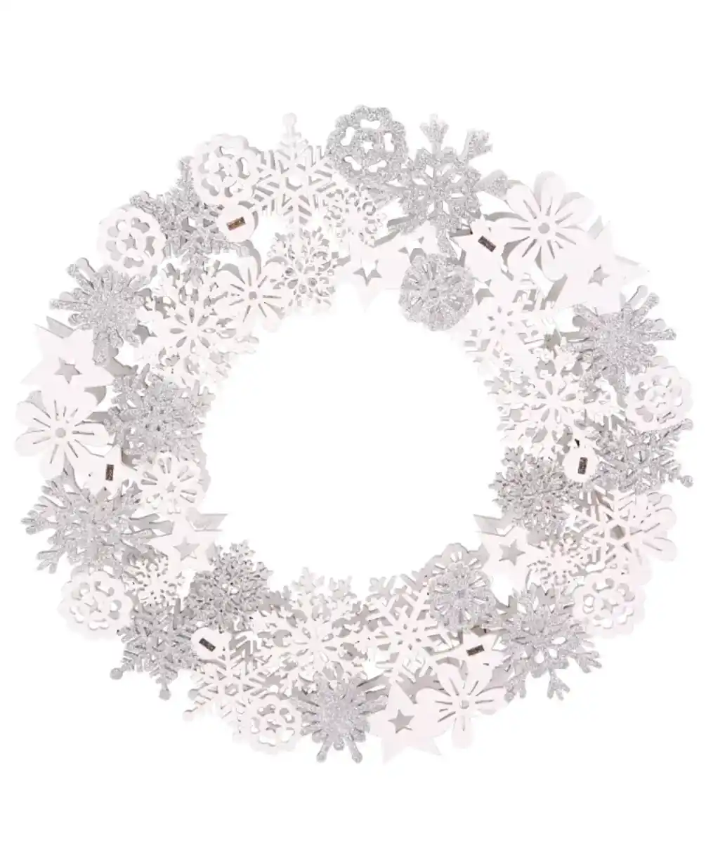 Bild 1 von LED-Kranz Weihnachten, silber