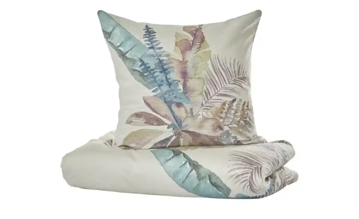 Bild 3 von Como Green Satin Bettwäsche Leaves