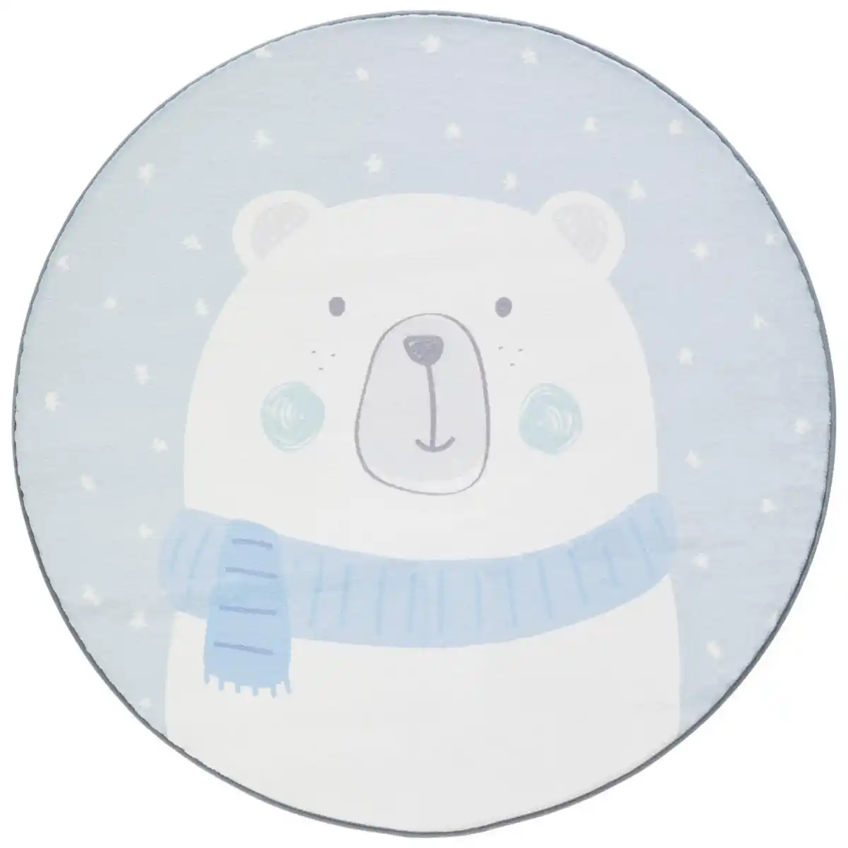 Bild 1 von Ben'n'jen Kinderteppich, Blau, Weiß, Textil, rund, Oeko-Tex® Standard 100, für Fußbodenheizung geeignet, Teppiche & Böden, Teppiche, Teppich Kinderzimmer