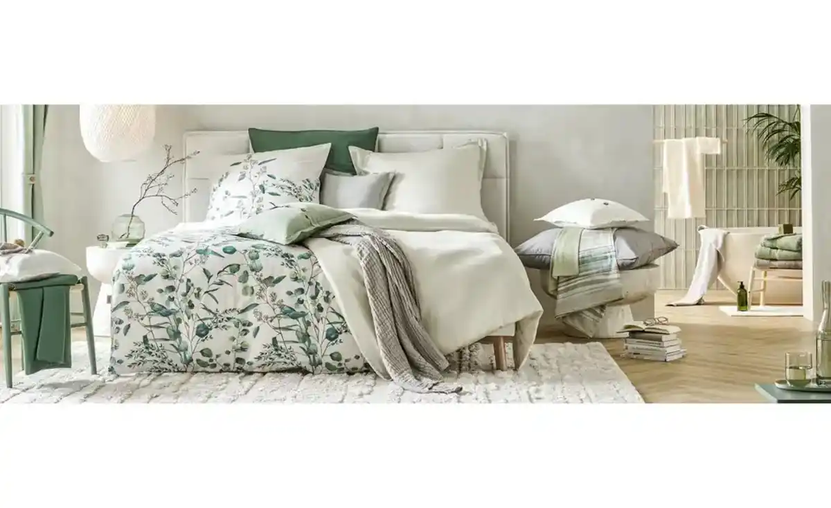 Bild 1 von Como Green Satin Bettwäsche Eucalyptus