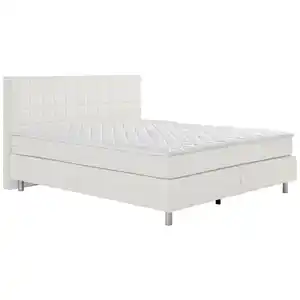 Carryhome Boxspringbett, Beige, Textil, H4, 7-Zonen, Höhe ca. 17 cm, 180x200 cm, Topper durchgehend, Matratze in verschiedenen Härtegraden erhältlich, Schlafzimmer, Betten, Doppelbetten