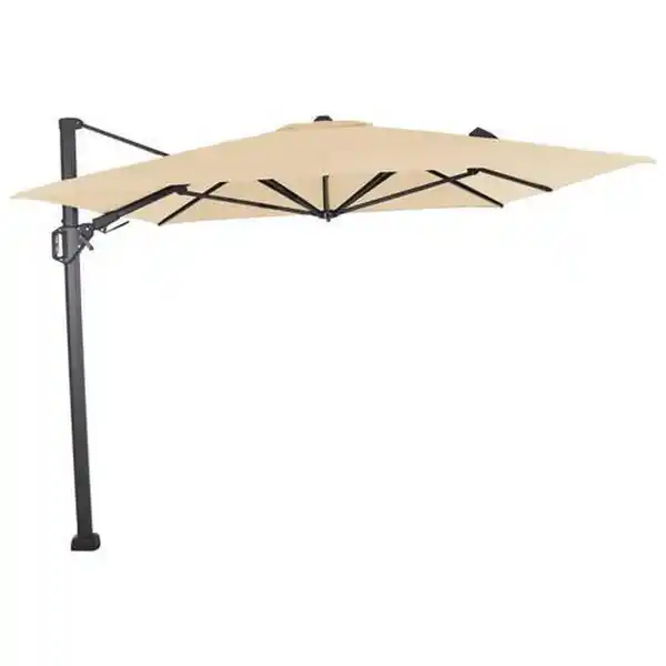 Bild 1 von Siena Garden Ampelschirm, Anthrazit, Creme, Textil, 350x260 cm, 360° drehbar, wetterbeständig, Sonnen- & Sichtschutz, Sonnenschirme, Ampelschirme