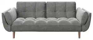 PLAYBOY 2-Sitzer-Sofa Scarlett Anthrazit Samt m. Schlaffunkt., Anthrazit