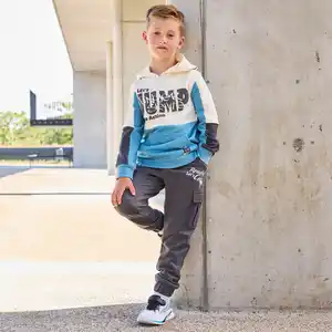 Kinder-Jungen-Jogginghose in Mélange-Optik