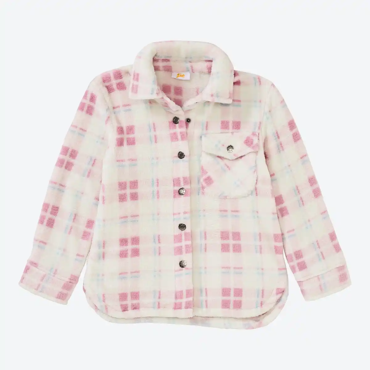 Bild 3 von Kinder-Mädchen-Coralfleece-Jacke mit Knöpfen