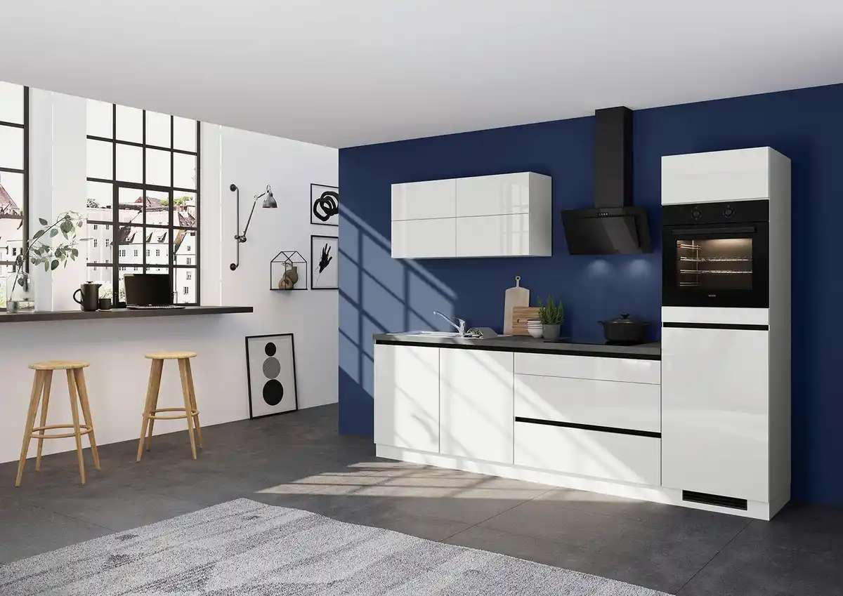 Bild 1 von Küchenblock IBC ohne Geräte ca. 280 cm Hellgrau, Grau, Dunkelgrau