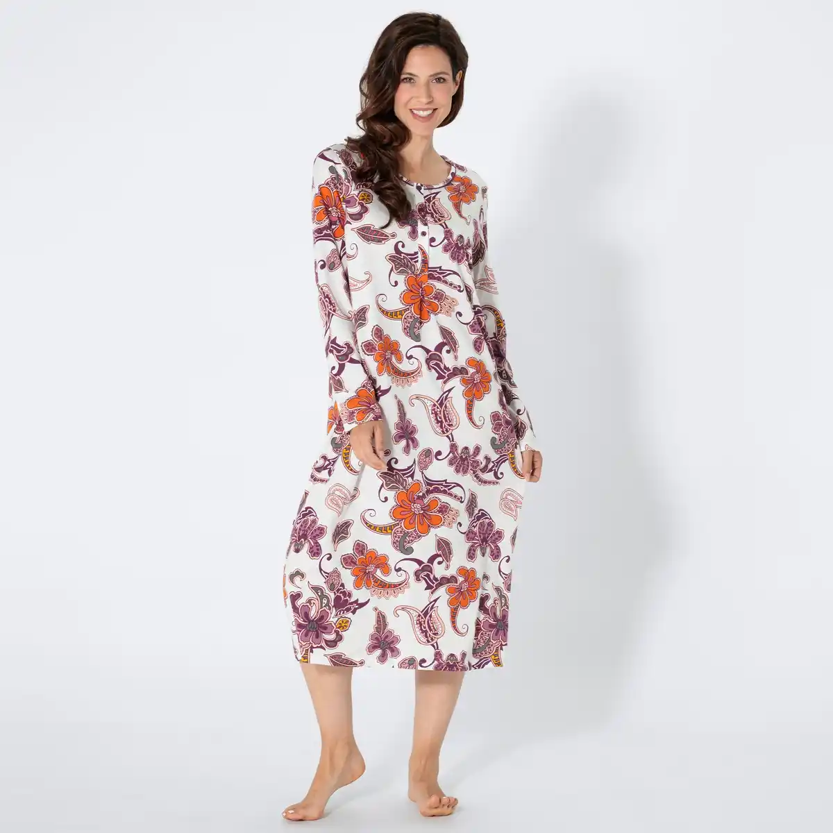 Bild 1 von Damen-Nachthemd mit Knopfleiste