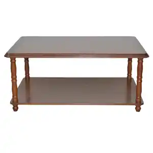 Mid.you Couchtisch, Nussbaum, Holz, Holzwerkstoff, Kautschukholz, massiv, Uni, rechteckig, rund, 89x40x58.5 cm, offenes Fach, einfacher Aufbau, Holzmöbel, Holztische, Couchtische Holz