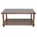 Bild 1 von Mid.you Couchtisch, Nussbaum, Holz, Holzwerkstoff, Kautschukholz, massiv, Uni, rechteckig, rund, 89x40x58.5 cm, offenes Fach, einfacher Aufbau, Holzmöbel, Holztische, Couchtische Holz