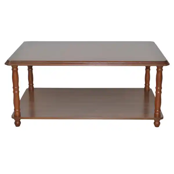 Bild 1 von Mid.you Couchtisch, Nussbaum, Holz, Holzwerkstoff, Kautschukholz, massiv, Uni, rechteckig, rund, 89x40x58.5 cm, offenes Fach, einfacher Aufbau, Holzmöbel, Holztische, Couchtische Holz